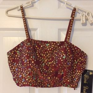 Indian burnt orange outfit